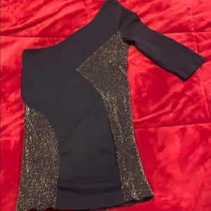 Black & Gold BEBE top